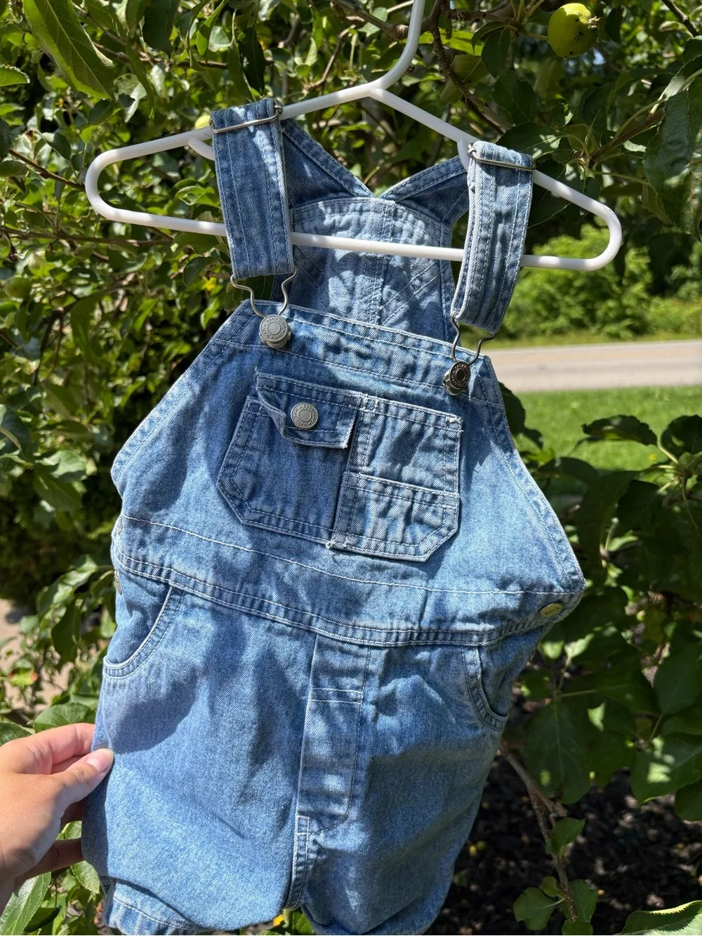 GAP Light Blue Denim Short Overalls